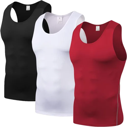 Paquete de 13 camisetas de compresión atléticas para hombre, camiseta sin mangas de ajuste seco, camiseta deportiva para correr, gimnasio, camisetas
