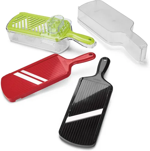 Miniatura 7 de Kyocera Advanced, cortador de verduras cerámico, doble filo, con protector, Negro