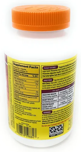 Miniatura 7 de Cápsulas de fibra Kirkland Terapia para la regularidad/Suplemento de fibra, 360 cápsulas - Compare con el ingrediente activo en las cápsulas