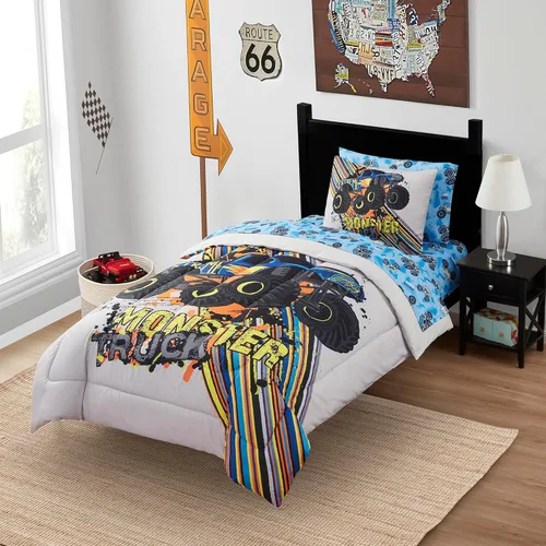 Miniatura 40 de Juego de ropa de cama para niños en una bolsa para niños y niñas, juego de sábanas impresas y edredón, individual, Waterbury Marble Mármol Waterbury