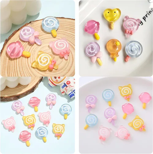 Miniatura 7 de Moldes para fondant de helado de silicona, moldes de caramelo de piruleta, 3 paquetes para hacer moldes de fondant con formas de helado, decoración