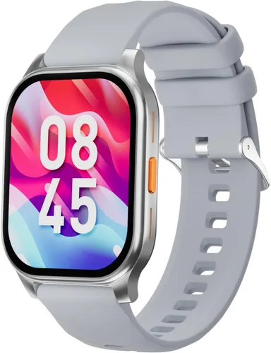 Smart Watch (Answer/Make Calls), 2.04" HD SmartWatch for Men Women 123Sport Modes, Fitness Activity Tracker, IP68 Waterproof, Smart Watches for Grey