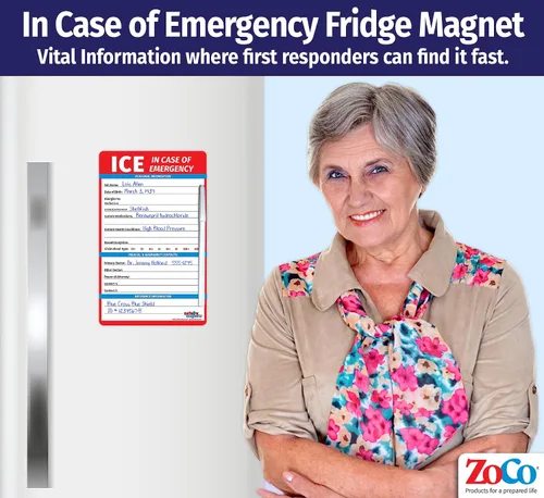 Miniatura 6 de Safety Magnets by ZOCO - Imán de contacto en caso de emergencia (ICE) para personas mayores - Tarjeta de información médica File of Life