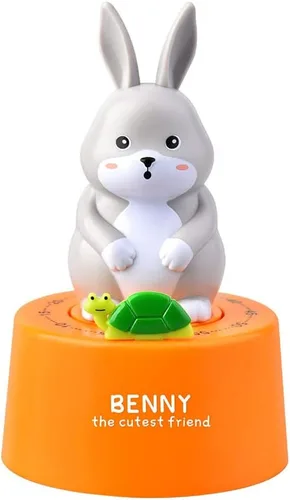 Miniatura 10 de Conejo de dibujos animados modelo temporizador mecánico 60 minutos de cocina Gadget reloj de cocina contadores de alarma temporizador manual