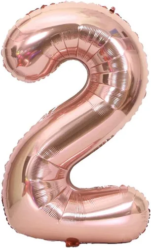 Miniatura 8 de Globo de oro rosa número 1, 40 pulgadas
