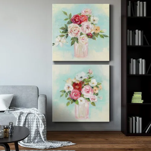 Miniatura 4 de Renditions Gallery Arrangement of Spring I - Arte de pared, decoración en lienzo de alta calidad con envoltura de galería, listo para colgar, 10
