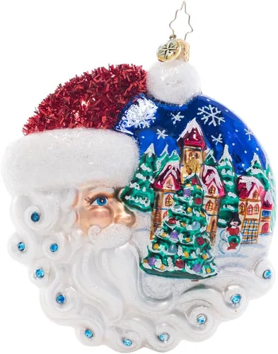 Miniatura 3 de Adorno de árbol de Navidad decorativo de vidrio hecho a mano europeo de Christopher Radko, Ardisia Crenata Claus