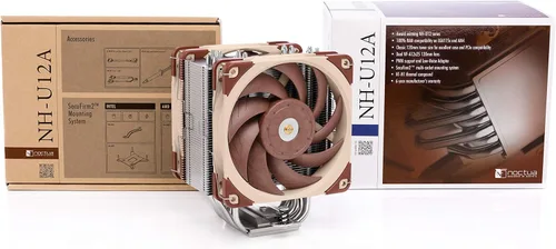 Miniatura 4 de Noctua NH-U12A, Enfriador de CPU prémium con ventiladores NF-A12x25 PWM de alto rendimiento y silenciosos (120mm, marrón)