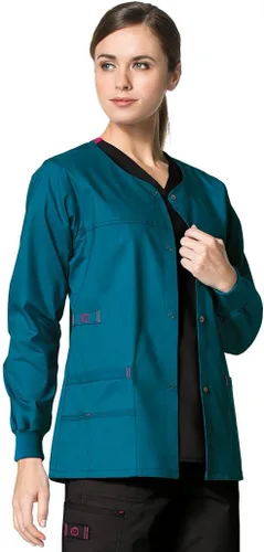 Miniatura 2 de WonderWink Chaqueta médica Wonderflex Constance Snap para mujer