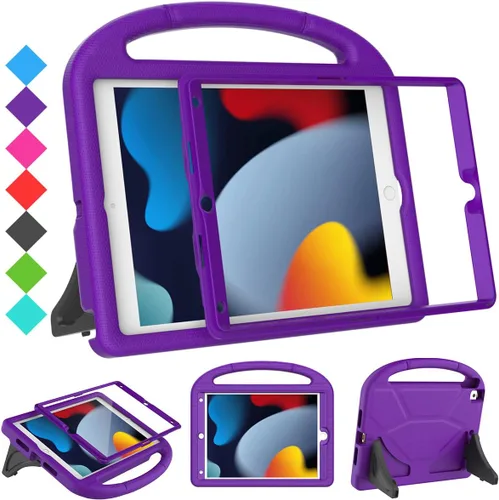 Miniatura 11 de SUPLIK Funda para niños para iPad de 9ª/8ª/7ª generación, 10.2 pulgadas 2021/2020/2019 con protector de pantalla, duradera a prueba de golpes