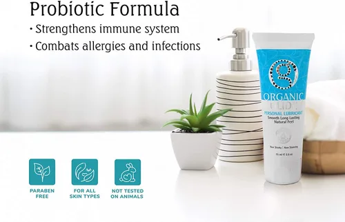 Miniatura 2 de Lubricante natural probiótico 100 % comestible para uso personal de Organic Glide. Tubo de 2.5 onzas
