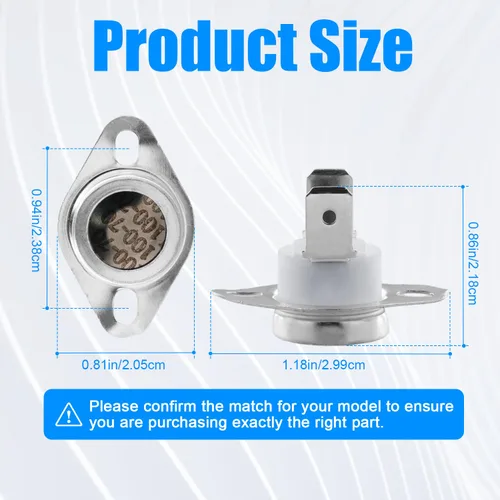 Miniatura 2 de 2 piezas de reemplazo de interruptor de límite, resistente a altas temperaturas 47-22861-01 Interruptor de límite de horno enrollable compatible