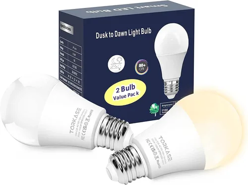 Miniatura 9 de Torkase Bombillas de luz de 13 W del atardecer al amanecer, no requiere temporizador, 1100 lm (equivalente a 100 W), luz diurna de 6000 K, bombillas