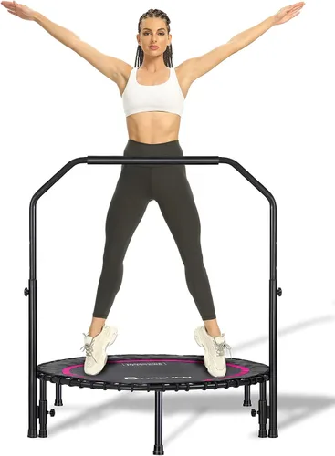 Miniatura 9 de DARCHEN - Mini trampolín para adultos, 450 libras; para interiores, para entrenamiento, fitness; da un rebote silencioso y seguro [40 pulgadas]