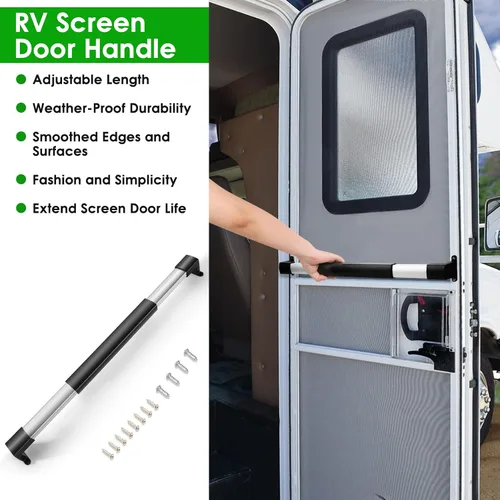 Miniatura 2 de Freeboy Manija de puerta para caravana, barra de agarre ajustable de 21-5/8 a 28-5/8 pulgadas, mango de barra transversal adecuado para la mayoría
