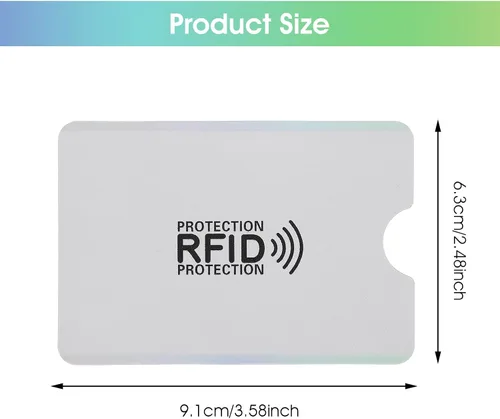 Miniatura 3 de TIESOME Juego de 10 fundas para tarjetas RFID, fundas de bloqueo RFID, impermeables, para tarjetas de crédito, protector de tarjetas de identidad