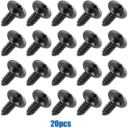 Miniatura 7 de 20pcs M4.8-0.063x0.591 in Cubierta de parachoques Fender Liner & Rocker Panel Moldeo Tornillo de Tapping para Nissan & Infiniti 01451-00841