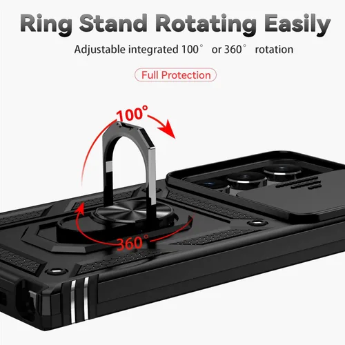 Miniatura 6 de Funda para Samsung Galaxy S23 Ultra con funda para cámara deslizante, protector de pantalla HD [prueba de caídas de grado militar] Funda protectora