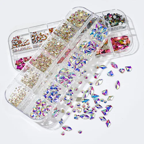 Miniatura 3 de 735 diamantes de imitación para uñas, cristales AB, piedras para uñas, cristales 3D, diamantes para uñas, decoración artística, manualidades Arco
