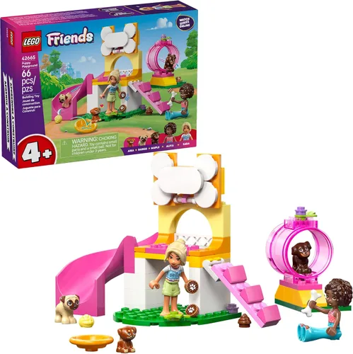 LEGO Friends Puppy Playground - Juguete de construcción de juegos de simulación – Juego creativo de narración de historias para niñas y niños a