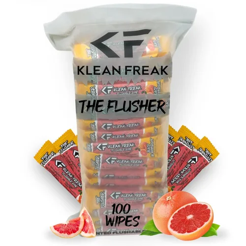 Miniatura 15 de THE KLEAN FREAK FLUSHER - Toallitas desechables para adultos y niños - Toallitas húmedas de viaje 100% biodegradables envueltas individuales
