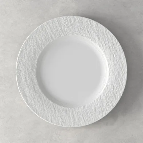 Miniatura 5 de Villeroy & Boch Manufacture Rock Blanc - Juego de vajilla de 12 piezas, servicio para 4, platos llanos, platos de ensalada y cuencos para pasta