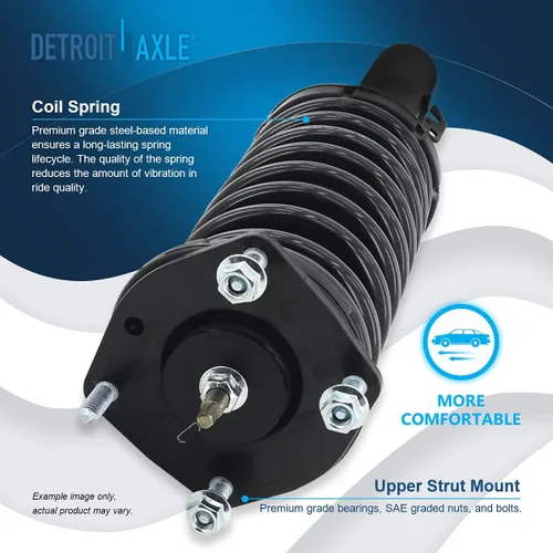 Miniatura 3 de Detroit Axle - Kit de puntales delanteros para Jeep Grand Cherokee 2005-2010 2006-2010 Commander 2007 2008 2009, 2 montajes rápidos de 2 barras