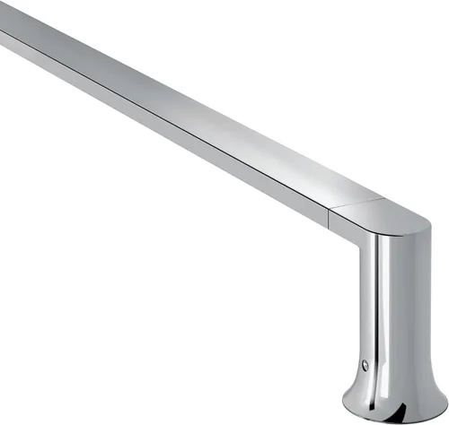 Moen Genta LX Cromo Moderno Soporte de Toalla de 24 Pulgadas para Montar en Pared, Soporte de Toalla Individual para Baño, BH3824CH Cromado