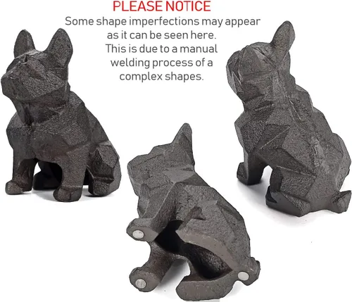 Miniatura 5 de Ambipolar Sujetalibros geométricos para decoración de perros, sujetalibros geométricos para guardar libros, resistentes para escritorio de oficina