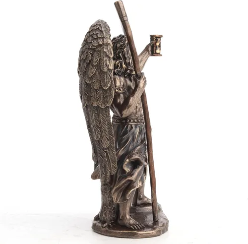 Miniatura 3 de Veronese Design 7 1/4 pulgadas de alto crono el dios griego del tiempo fundido en frío resina bronce acabado escultura