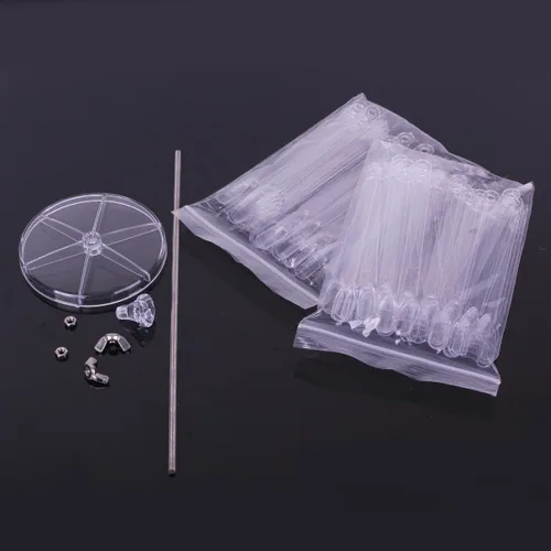 Miniatura 3 de Soporte de exhibición de 120 barras de uñas postizas en espiral, herramientas de práctica para uñas Solon, esmalte y gel (transparente)
