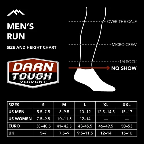 Miniatura 4 de Darn Tough Men's Run No Show Tab Ultra-Lightweight Running Sock (Style 1033)