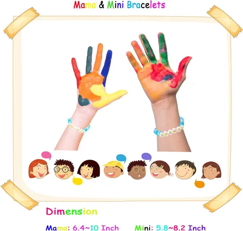 Miniatura 10 de Pulsera para el primer día de Shcool Kindergarten de primer grado para el regreso a clases, regalos para mamá e hija, pulseras para mamá e hija