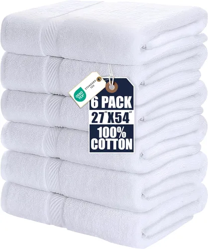 Miniatura 27 de Utopia Towels Juego de 6 toallas de baño (24 x 48 pulgadas), 100% algodón hilado en anillo de 500 GSM, medianas, ligeras y altamente absorbentes