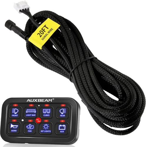 Miniatura 7 de Auxbeam Arnés de cableado de extensión para panel de interruptores de 6 vías BC60, GC60, línea de cable extendida del controlador de interruptores