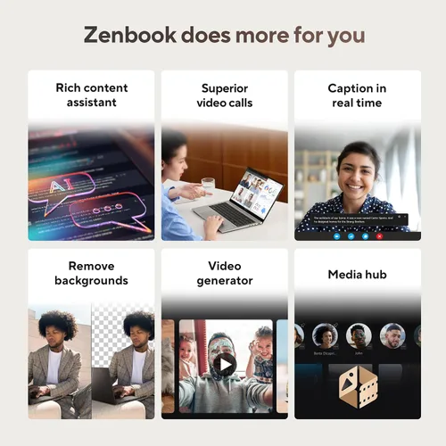 Miniatura 8 de ASUS Zenbook A14; Copilot+ PC, portátil ultradelgado, 14” WUXGA OLED, procesador Snapdragon® X, 16 GB de memoria, SSD de 512 GB, Wi-Fi 6E, Zabriskie