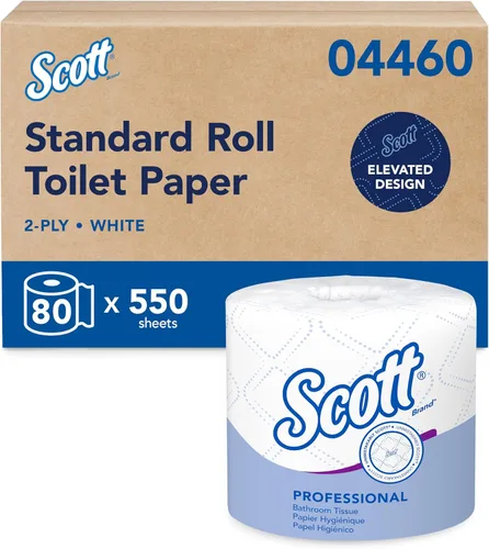 Miniatura 13 de Kimberly-Clark Scott Papel higiénico, rollo estándar de dos capas, Blanco, 11000