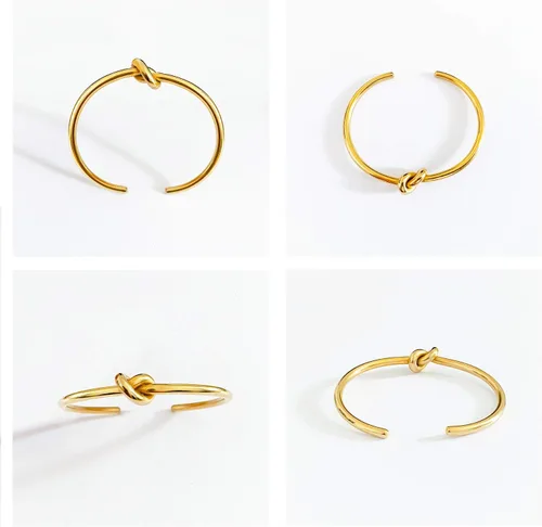 Miniatura 2 de Altitude Boutique Brazalete de oro para mujer Pulsera de amor con nudo para regalos de dama de honor Chapado en oro de 18 quilates, pulseras