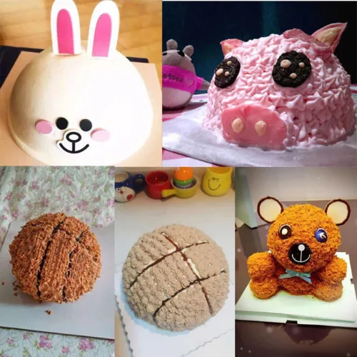 Miniatura 9 de Hedume Juego de 8 moldes esféricos para tartas, 6.5 pulgadas para hacer bolitas deportivas 3D para crear cualquier pastel en forma de bola, incluye