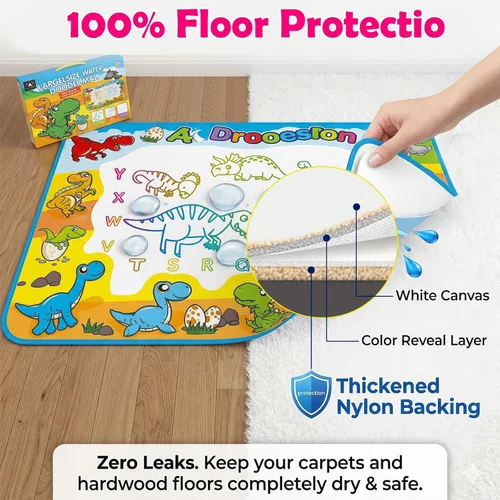 Miniatura 6 de Free to Fly- AquaDoodle - Esterilla de dibujo para niños, juguete para pintura y escritura color aqua magic, trae bolígrafos mágicos, juguetes