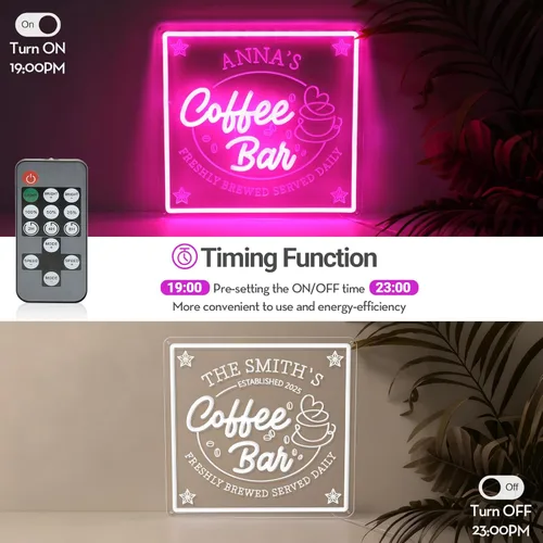 Miniatura 6 de Letreros de neón personalizados para decoración de pared, letreros de neón personalizados regulables para estación de café, tienda, cocina, regalo