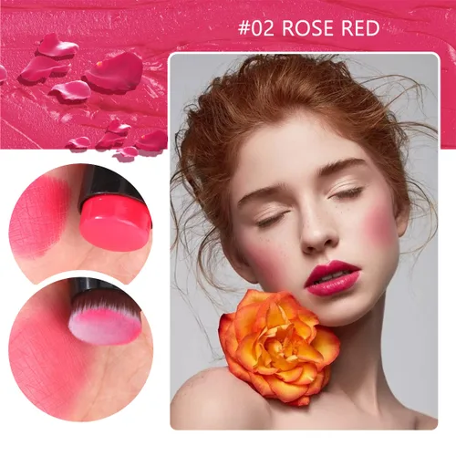 Miniatura 6 de LOKFAR Rubor en barra en crema para mejillas – Rubor de maquillaje múltiple 2 en 1 con pincel para tinte de mejillas, ojos y labios, textura suave e