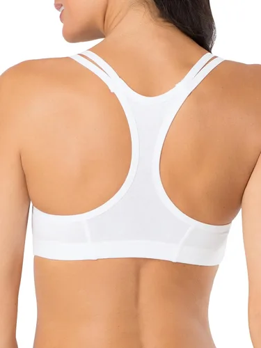 Miniatura 6 de Fruit of The Loom Sujetador deportivo de algodón con tirantes delgados para mujer, comodidad durante todo el día
