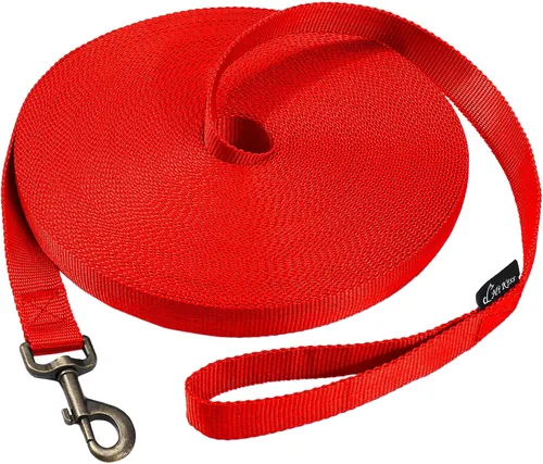 Miniatura 16 de Hi Kiss Correa de Entrenamiento de Obediencia y Agilidad para Perros/Cachorros - 15 pies 20 pies 30 pies 50 pies 100 pies - Ideal para Jugar