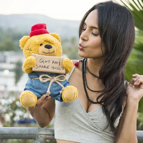 Miniatura 7 de Hollabears Oso de peluche para el día de San Valentín Hobo Got Any Spare Hugs de 10 pulgadas