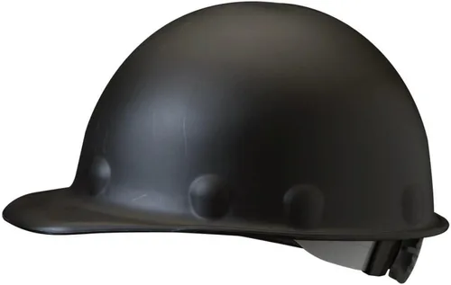 Casco duro de fibra de metal moldeado por inyección de fibra de vidrio Roughneck con suspensión de trinquete de 8 puntos