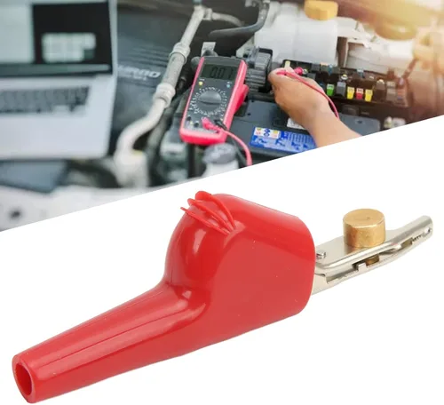 Miniatura 5 de Pinzas de cocodrilo de metal, abrazadera de clip de cocodrilo para conector surtido, abrazadera de batería eléctrica con aguja, pinzas de cocodrilo