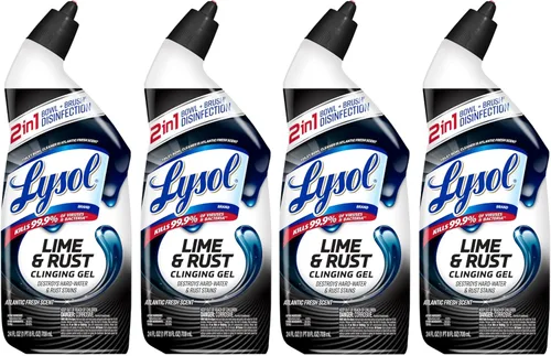 Miniatura 13 de Lysol Limpiador de inodoro, suministros de limpieza de baño de máxima resistencia, limpiador de taza de inodoro en gel adherente, esencial