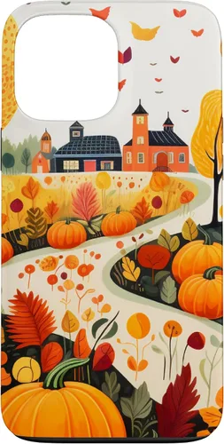 Miniatura 23 de iPhone 12 mini hojas otoño calabaza patrón otoño color hojas caso