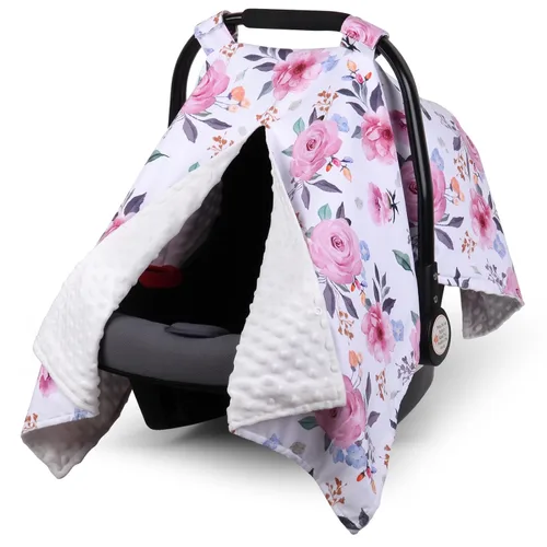 Miniatura 9 de Funda para Asiento de Coche Rquite para Bebé, Fundas para Asiento de Coche para Niña, Funda para Asiento de Coche Infantil de Minky para Invierno